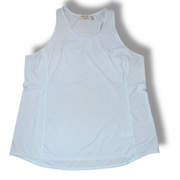 ZELLA Nova Perforated Racerback Tank - Blue Sterling Plus 2X - Picture 7 of 15